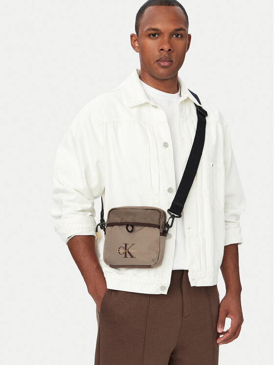 Calvin Klein Saszetka Bold Clrblk Square Crossobdy LV04D3519G Brązowy