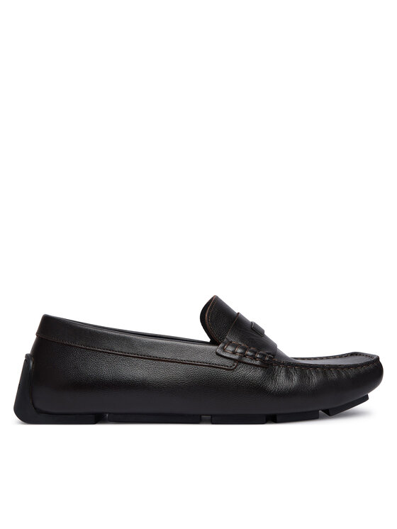 Calvin Klein Mokasyny Driver Hdw Lth HM0HM02264 Brązowy ciemny