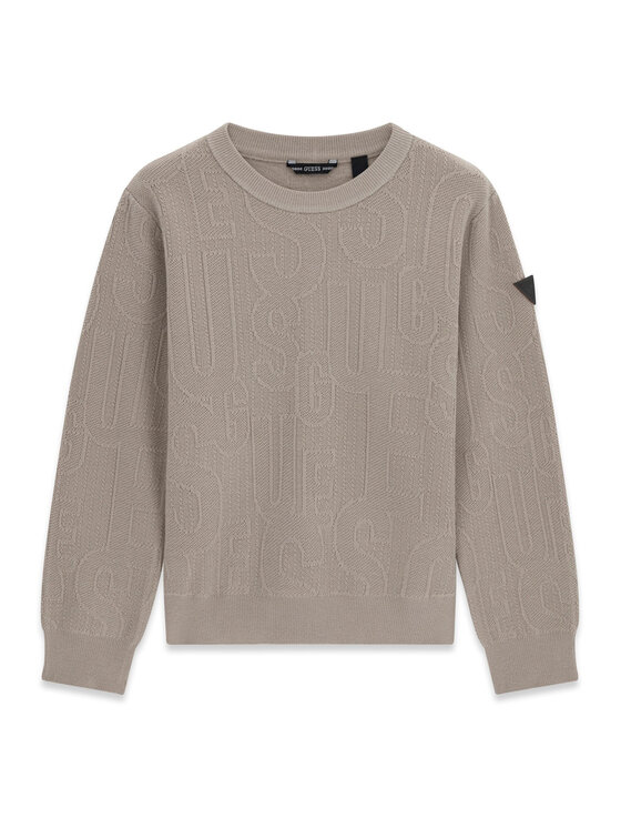 Guess Sweter L6BR04 Z1590 Beżowy Regular Fit