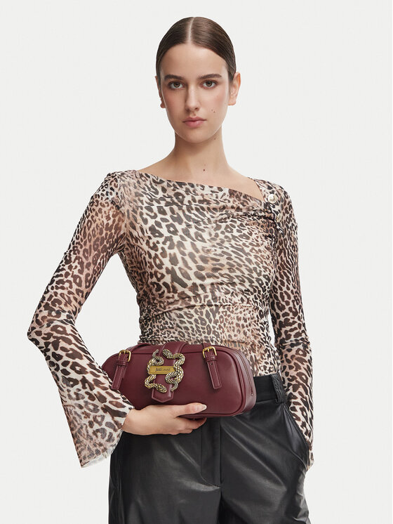 Just Cavalli Torebka Iconic Snakes 81RA4BA5 ZSA89 Czerwony ciemny