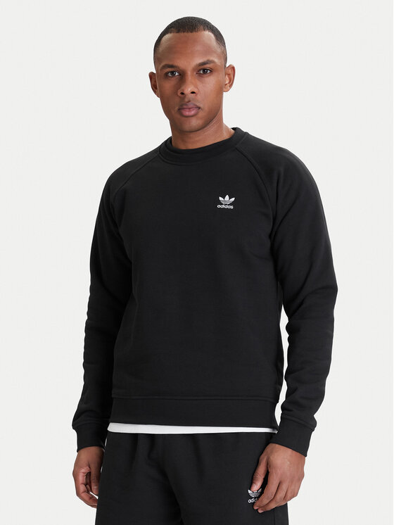 adidas Bluza Trefoil Essentials IY4932 Czarny Regular Fit