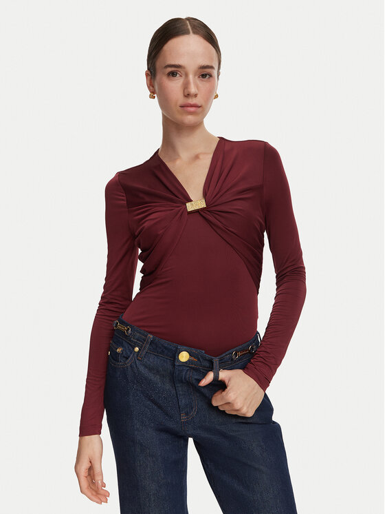 Marciano Guess Bluzka G6YP05 K5118 Bordowy Regular Fit