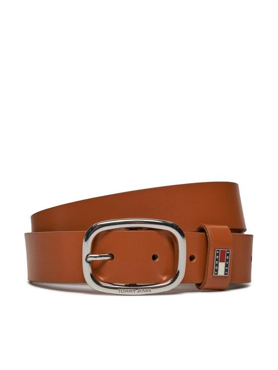 Tommy Jeans Pasek Damski Tjw Oval 3.0 AW0AW15836 Brązowy