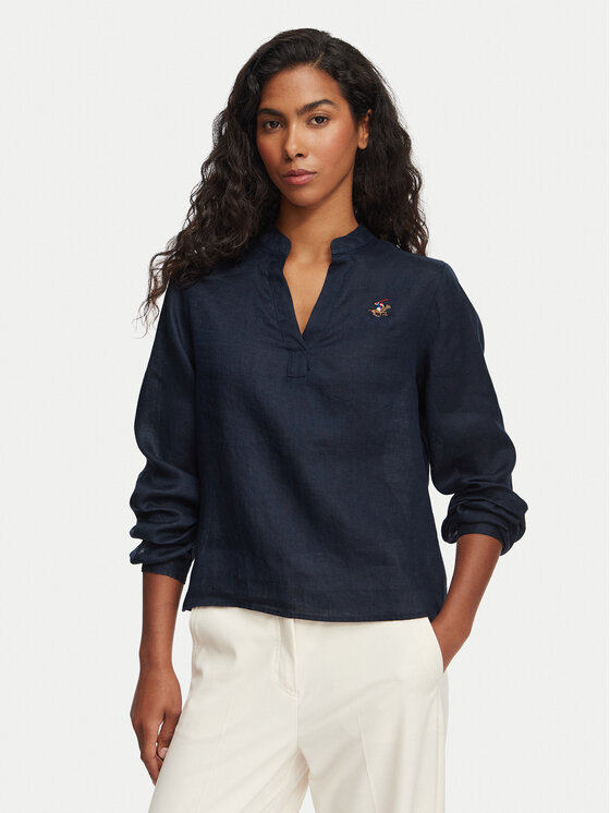 Beverly Hills Polo Club Bluzka P-SS26W-OLYMPIA Granatowy Regular Fit