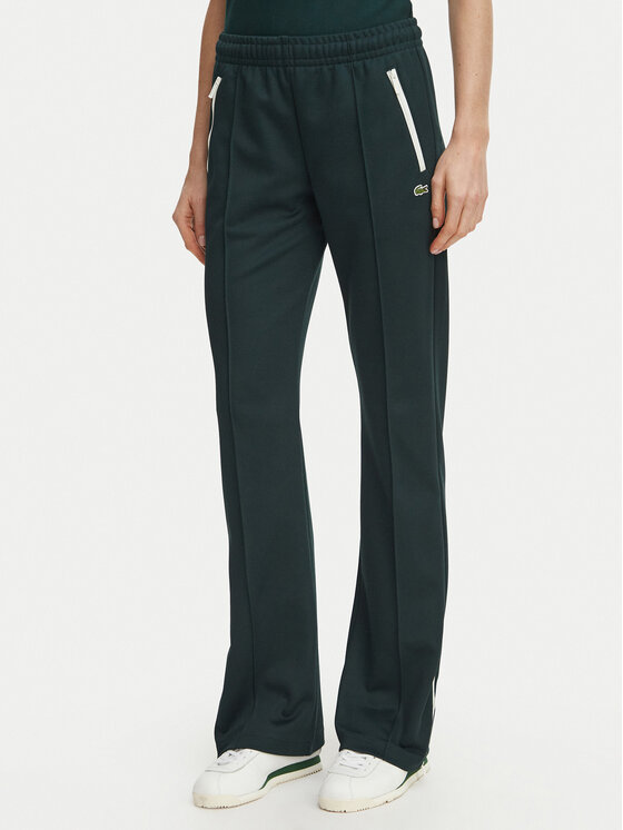 Lacoste Spodnie dresowe XF5253 Zielony ciemny Regular Fit