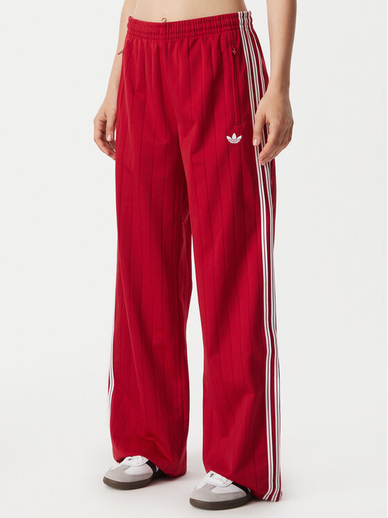 adidas Spodnie dresowe Pinstripe Firebird Loose Trackpant KS9977 Czerwony Wide Leg