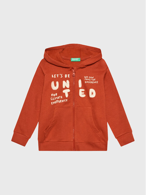 United Colors Of Benetton Bluza 3JLXG501E Czerwony Regular Fit