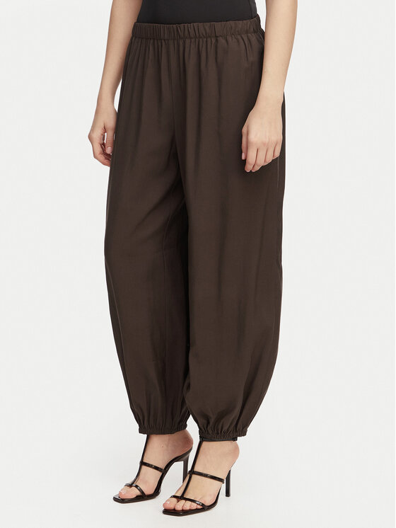 ONLY Spodnie materiałowe Scarly 15380514 Brązowy Relaxed Fit