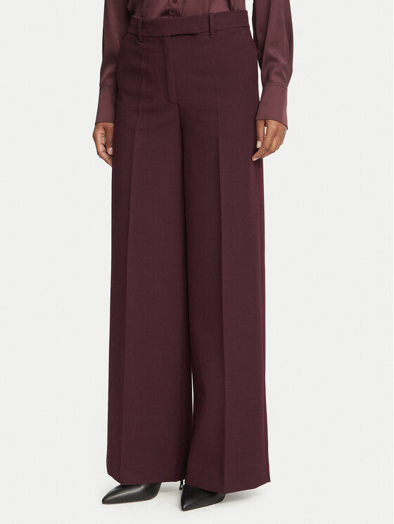 Tommy Jeans Spodnie materiałowe Tuxedo  WW0WW51858 Bordowy Wide Leg