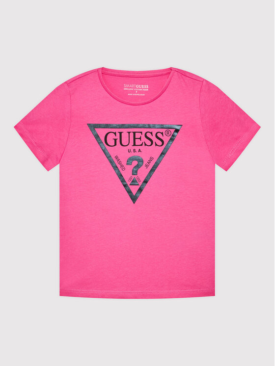 Guess T-Shirt K73I56 K8HM0 Różowy Regular Fit