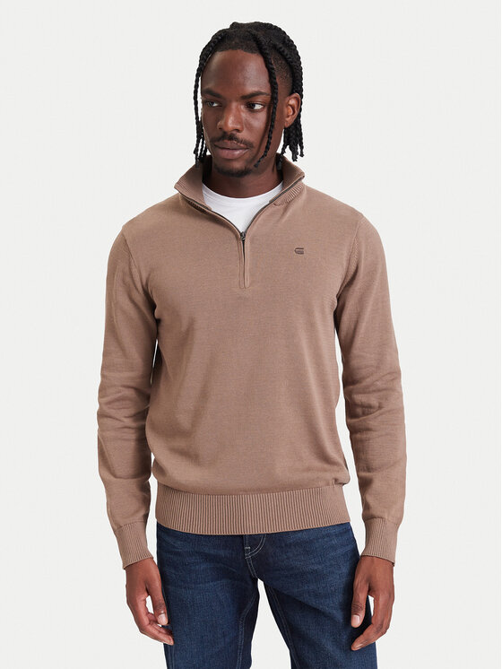 G-Star Sweter Refined D30783-E813 Beżowy ciemny Regular Fit