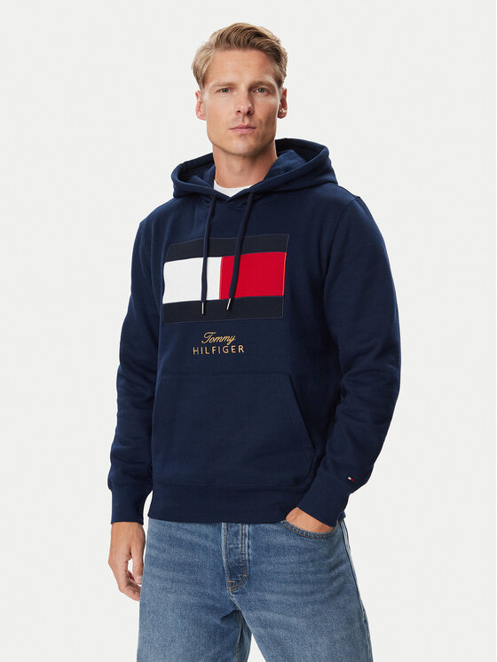 Tommy Hilfiger Bluza Gifting Flag MW0MW45189 Granatowy Regular Fit