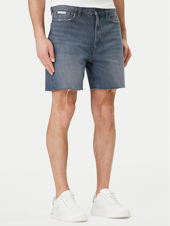Calvin Klein Jeans Szorty jeansowe Classic LV04RF788G Szary Regular Fit