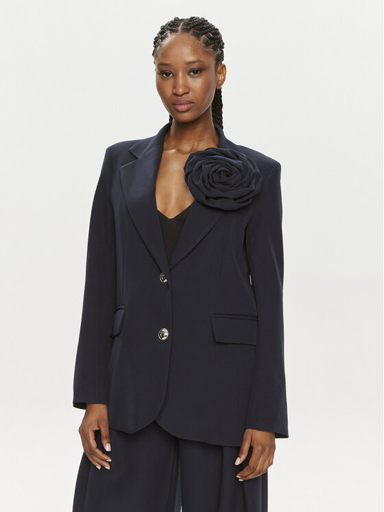 Maryley Marynarka 24EB202/43BL Granatowy Regular Fit