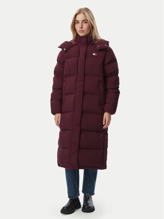 Tommy Jeans Kurtka puchowa Alaska  DW0DW18860 Bordowy Regular Fit