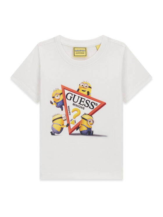 Guess Jeans T-Shirt N6YI28 K6652 Biały Regular Fit