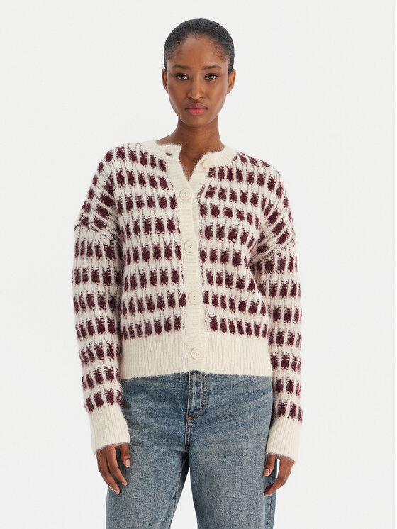 Vero Moda Kardigan Lisa 10336622 Beżowy Regular Fit