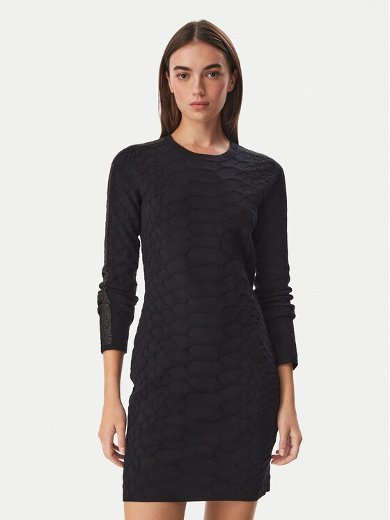 Liu Jo Sport Sukienka dzianinowa TF6184 MS49I Czarny Slim Fit