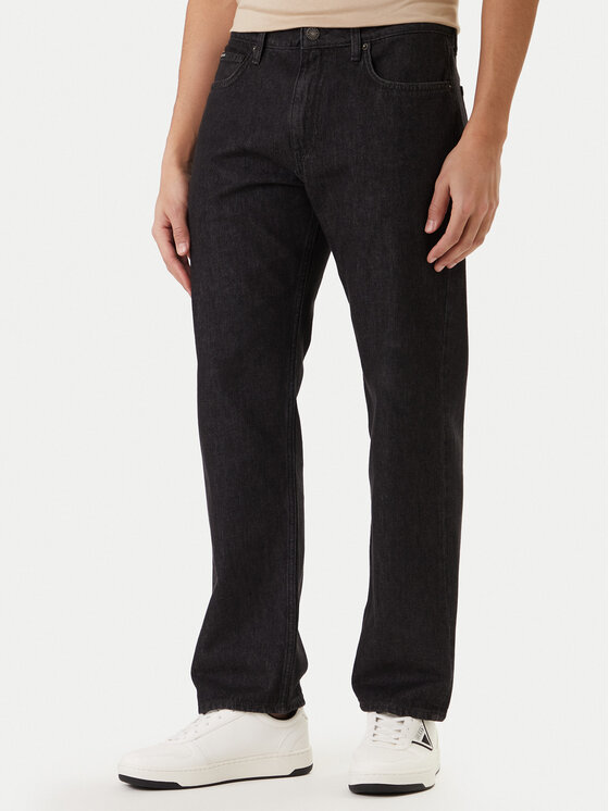 Guess Jeans Jeansy M5YA1B D6571 Czarny Straight Fit