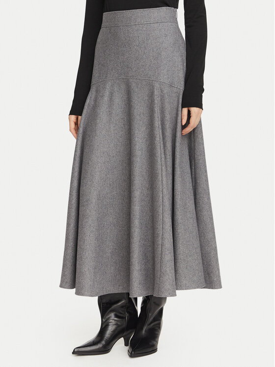 BOSS Spódnica trapezowa Vopala 50568806 Szary Regular Fit