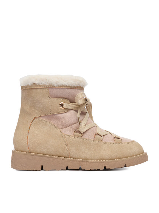 DeeZee Śniegowce 17125-1-BEIGE PU Beżowy