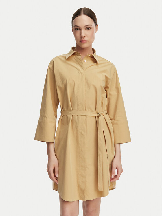 Gant Sukienka koszulowa 4503527 Beżowy Regular Fit