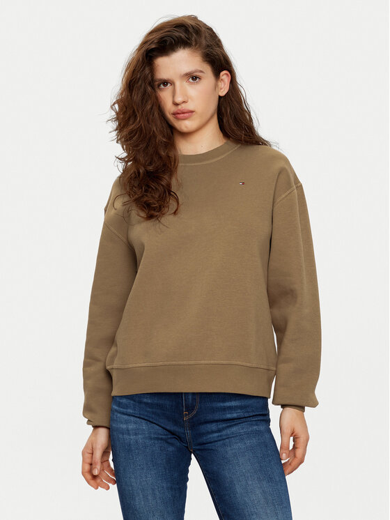 Tommy Hilfiger Bluza WW0WW41246 Brązowy Relaxed Fit