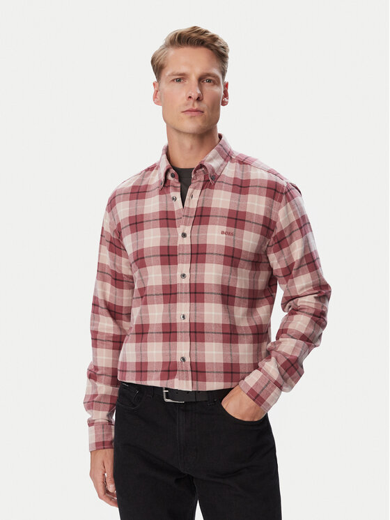 BOSS Koszula Rickert _M 50569719 Czerwony Regular Fit