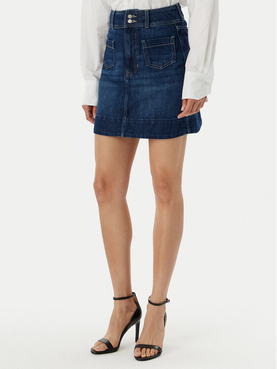 BOSS Spódnica jeansowa 50559404 Niebieski Regular Fit