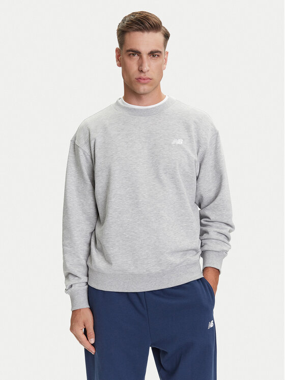 New Balance Bluza Small Logo MT41507 Szary Relaxed Fit