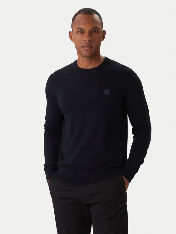 BOSS Sweter Kanovano_S 50527583 Granatowy Regular Fit