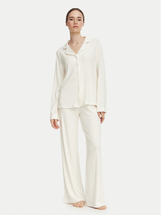 Guess Piżama O6BX04 K5041 Biały Regular Fit