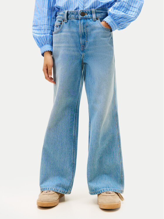 Tommy Hilfiger Jeansy KG0KG08963 Niebieski Wide Leg