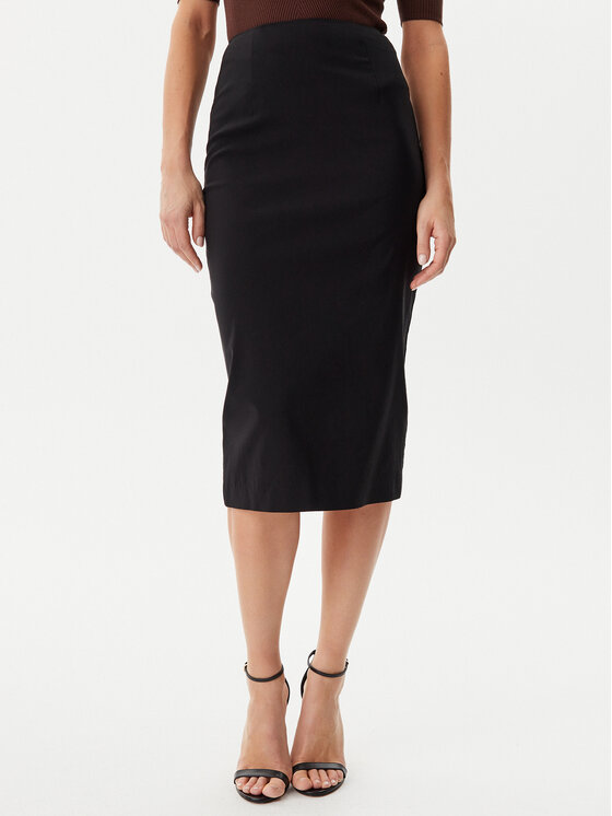 Guess Spódnica ołówkowa W5GD93 WGMR2 Czarny Slim Fit