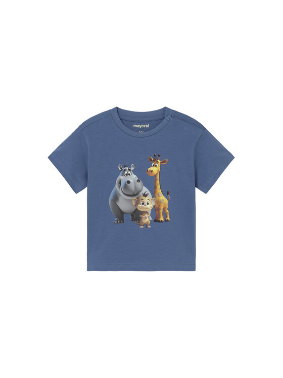 Mayoral T-Shirt 1008 Niebieski Regular Fit