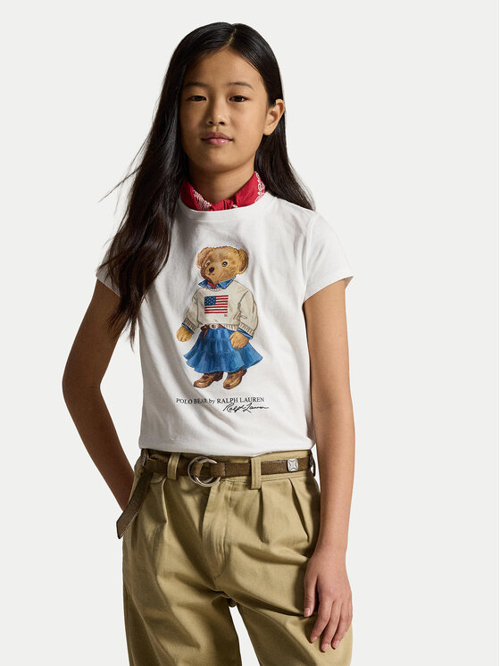 Polo Ralph Lauren T-Shirt 313A98403001 Biały Regular Fit