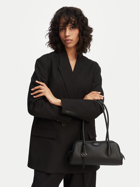 Calvin Klein Torebka Quilted Nylon Ew Satchel LV04F3743G Czarny