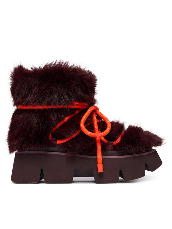 United Nude Śniegowce Stomper Fur Boot 11048993120 Bordowy