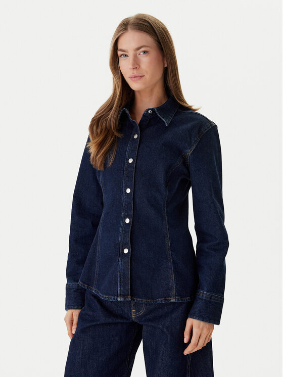 Calvin Klein Jeans Koszula jeansowa LV047E709G Granatowy