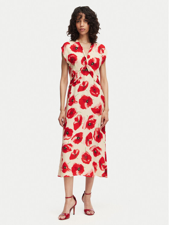 French Connection Sukienka letnia Poppy 719G6 Czerwony Regular Fit