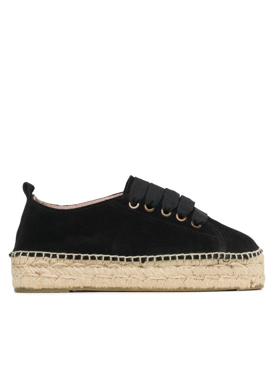 Manebi Espadryle Lace-Up Espadrilles K 1.0 E0 Czarny