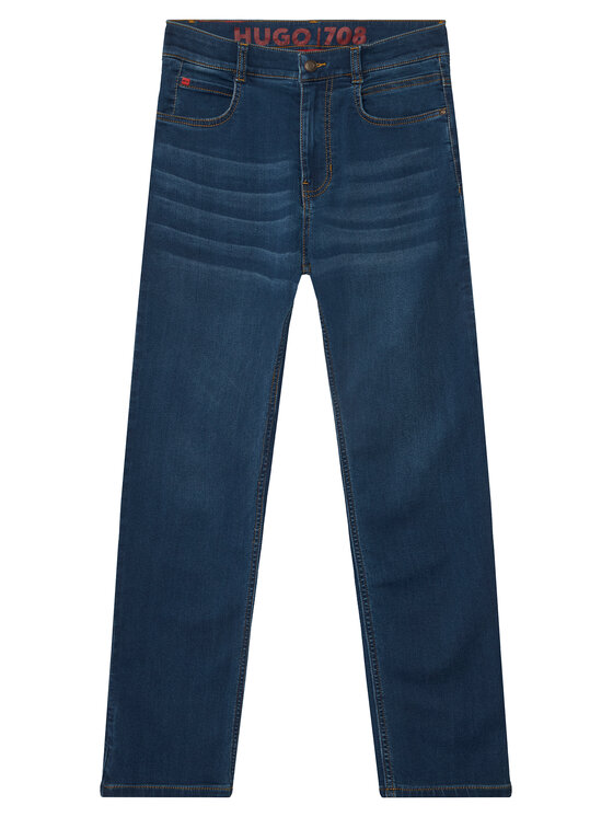 HUGO Jeansy G00987 D Granatowy Slim Fit