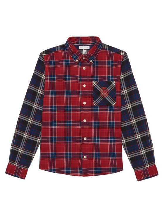 Tommy Hilfiger Koszula KB0KB10763 Czerwony Regular Fit