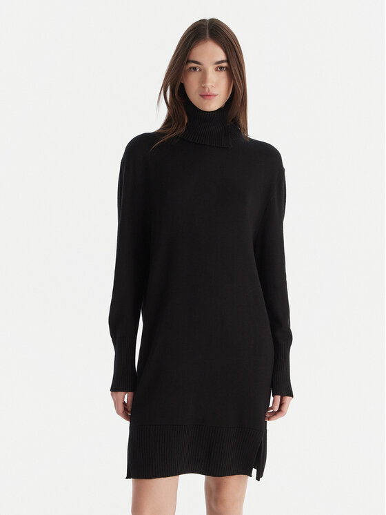 BOSS Sukienka dzianinowa C_Feringatessa 50550493 Czarny Relaxed Fit