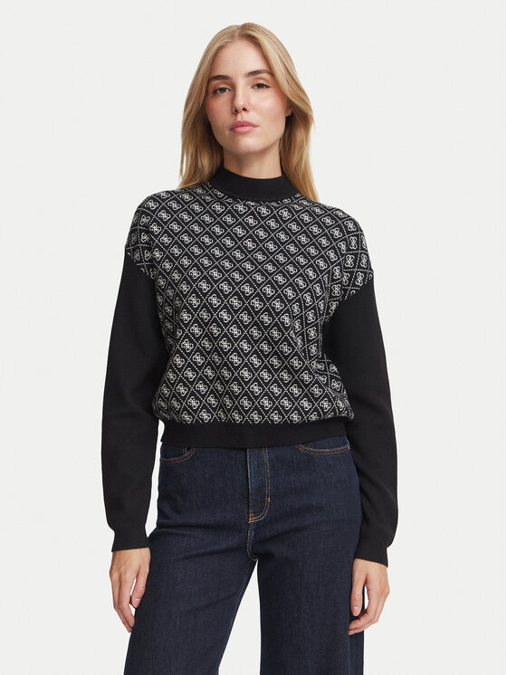 Guess Sweter W5BR23 Z3JD2 Czarny Regular Fit