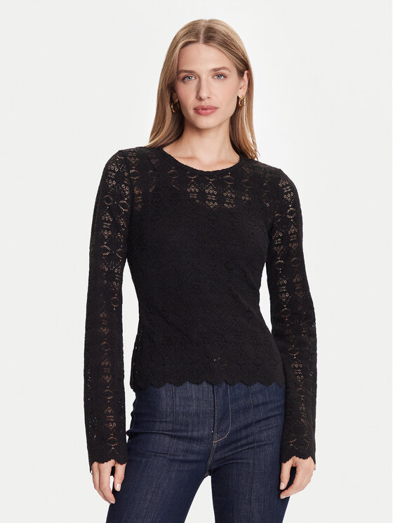 Guess Bluzka W5BP13 K1180 Czarny Slim Fit