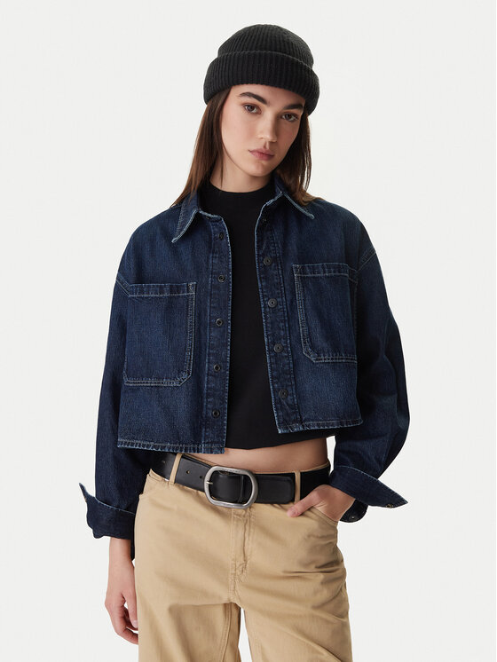 G-Star Raw Koszula jeansowa D26851-E090 Granatowy Boxy Fit