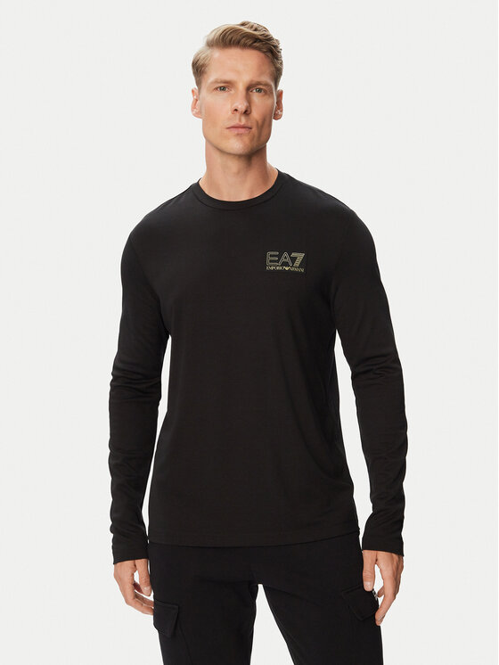 EA7 Emporio Armani Longsleeve 7M002240 AF13739 UC001 Czarny Regular Fit