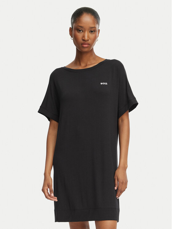 BOSS Koszula nocna Element 50561000 Czarny Regular Fit