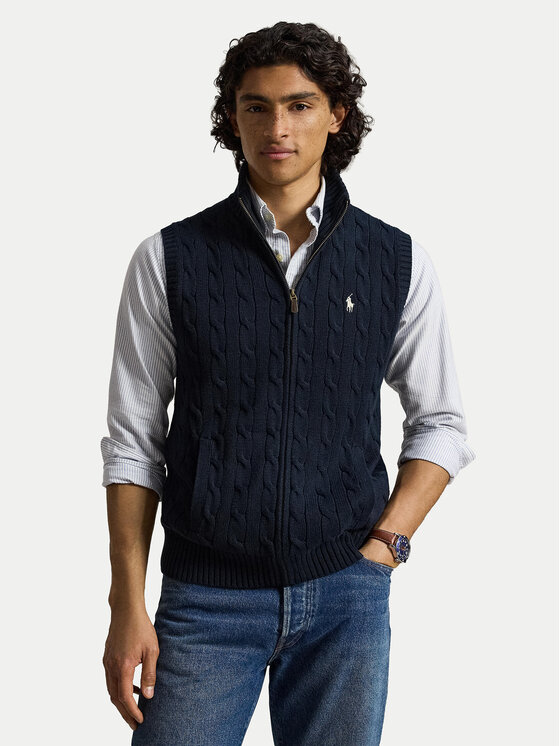 Polo Ralph Lauren Sweter 710B23522003 Granatowy Regular Fit